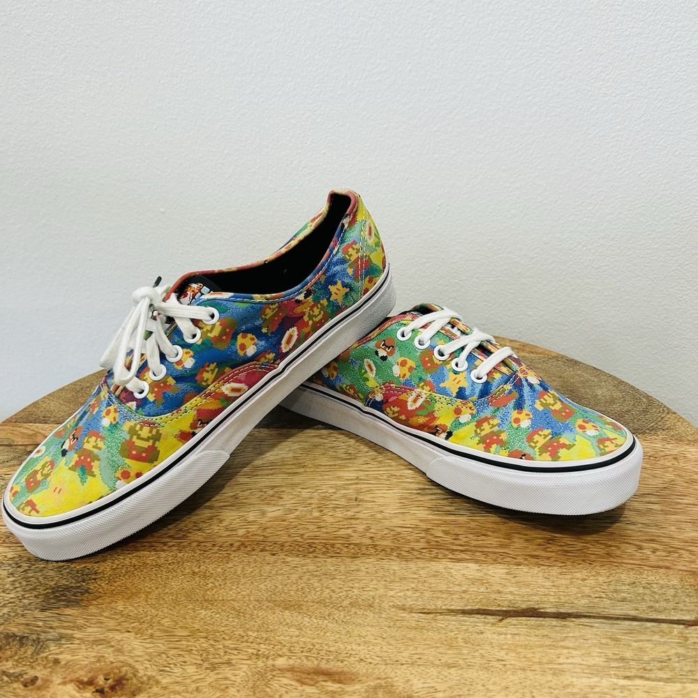 Vans Nintendo x Authentic 'Super Mario Bros' (2016) Mens Sneaker Size 9.5